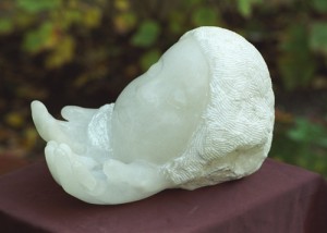 sculpture de Dominique Rivaux - visage d'une femme