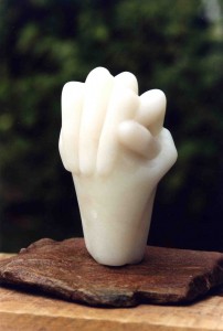 sculpture de mains, de prière - Éclosion