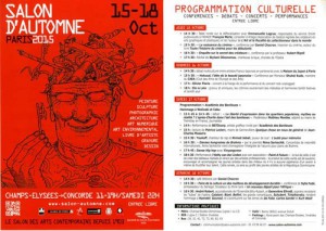 Programme Salon d'Automne Paris 2015