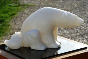 Sculpture de maternité - ourse - ourson de Dominique Rivaux