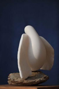 colombe en Albâtre - oiseau symbolisant la paix - Dominique Rivaux