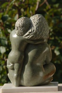 sculpture de maternité - femme, enfant, amour