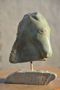 cheval en bronze - sculpture de Dominique Rivaux