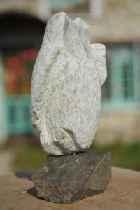 sculpture de chouette, hibou, oiseau de Dominique Rivaux