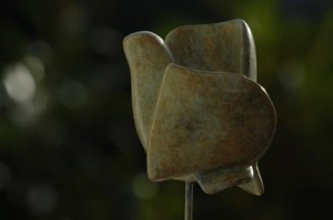 oiseau colombe en bronze