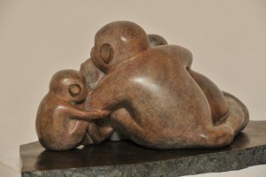 sculpture de singes de Dominique Rivaux