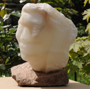 sculpture quiétude de Dominique Rivaux - visage