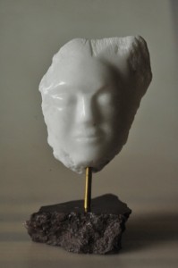 Sculpture de Faune - visage - masque -sentiment - humain - mythologie - Gypse de Maurienne