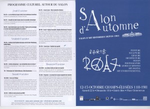 Programme Culturel - SALON D'AUTOMNE 2017
