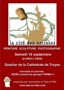 Affiche La Cité des Artistes à Troyes 2017
