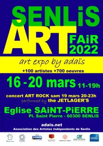 Affiche Senlis Artfair 2022 - sculpteur Dominique Rivaux