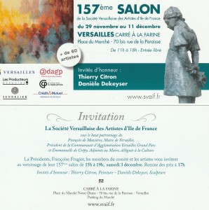 Invitation au 157ème Salon de la Société Versaillaise des Artistes de l'Ile de France 2022