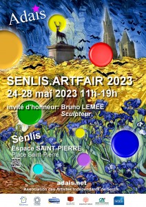 Affiche Senlis Artfair 2023 - exposition Dominique Rivaux