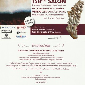 Carton d'invitation - 158e Salon à Versailles 2023