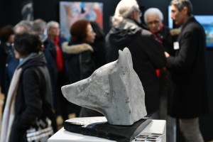 AMAROQ sculpture de Dominique Rivaux le loup - le Salon d'Automne 2023-2024