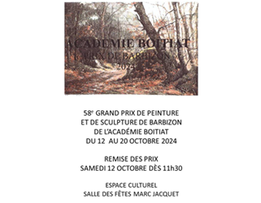 Académie BOITIAT - 58ème Grand Prix de Peinture et de sculpture de Barbizon de l'académie Boitiat