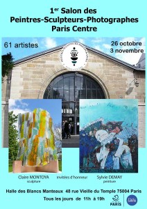 Affiche officielle du 1er Salon des Peintres-Sculpteurs-Photographes Paris Centre 2024