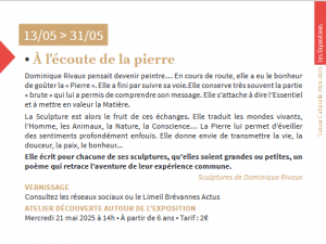Texte sur l'exposition de Dominique Rivaux à Limeil-Brévannes