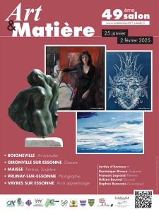 Affiche du 49e SALON "ART & MATIÈRE" dans l'Essonne (91)